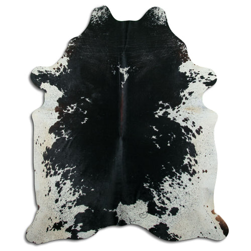 Peau de vache noire et blanche XXL