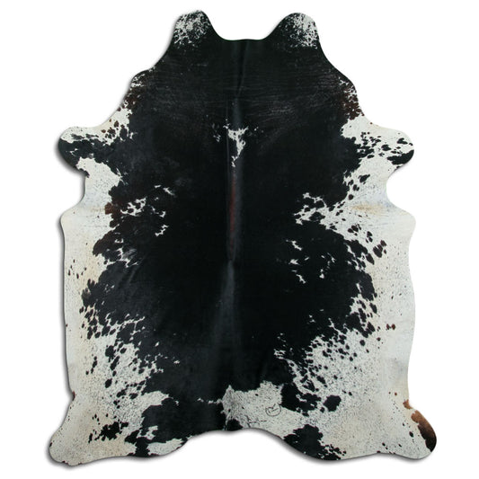 Peau de vache noire et blanche XXL