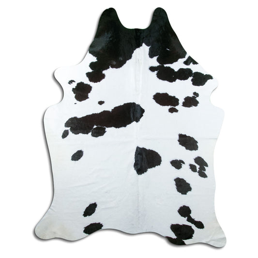 Peau de vache noire et blanche XXL