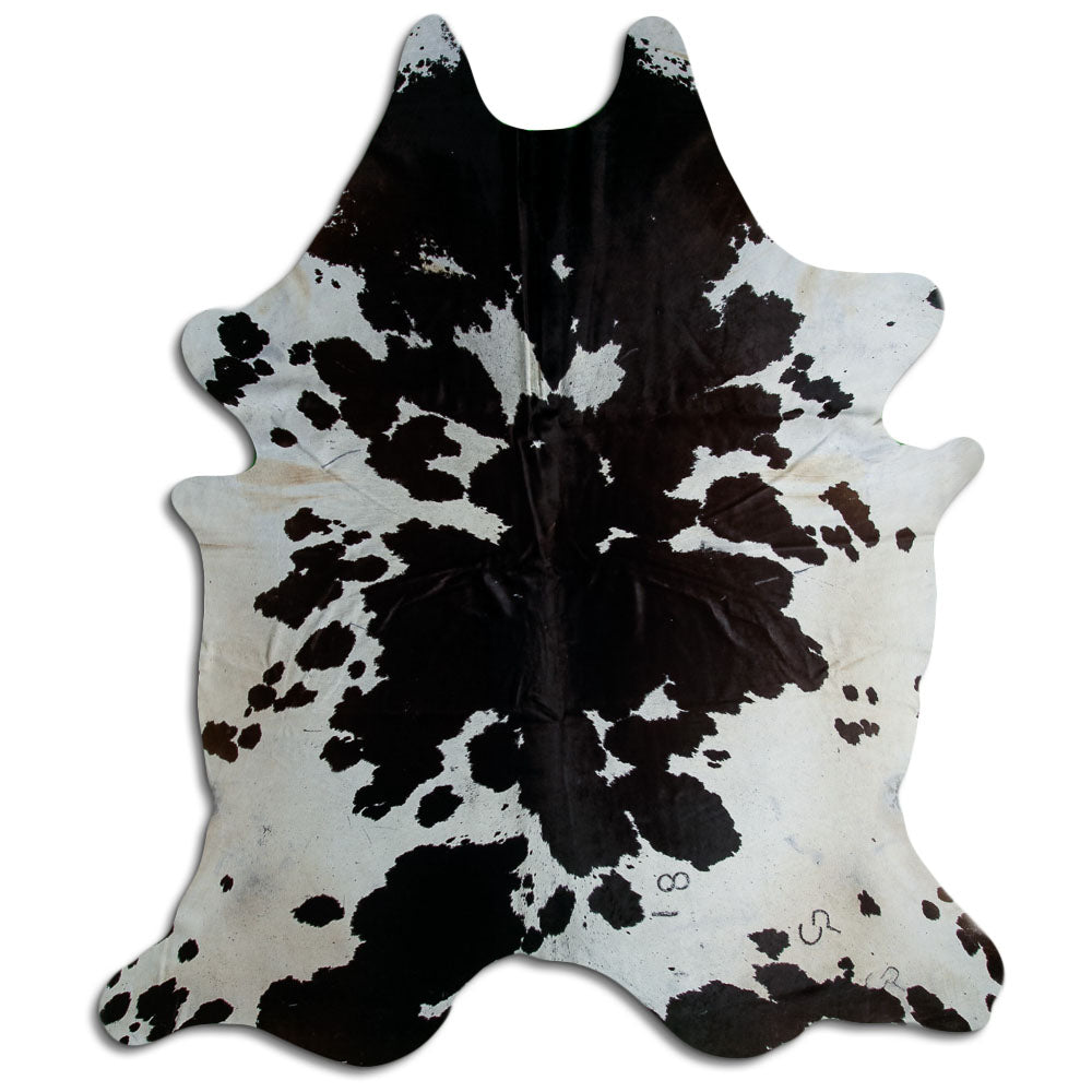 Peau de vache noire et blanche XXXL