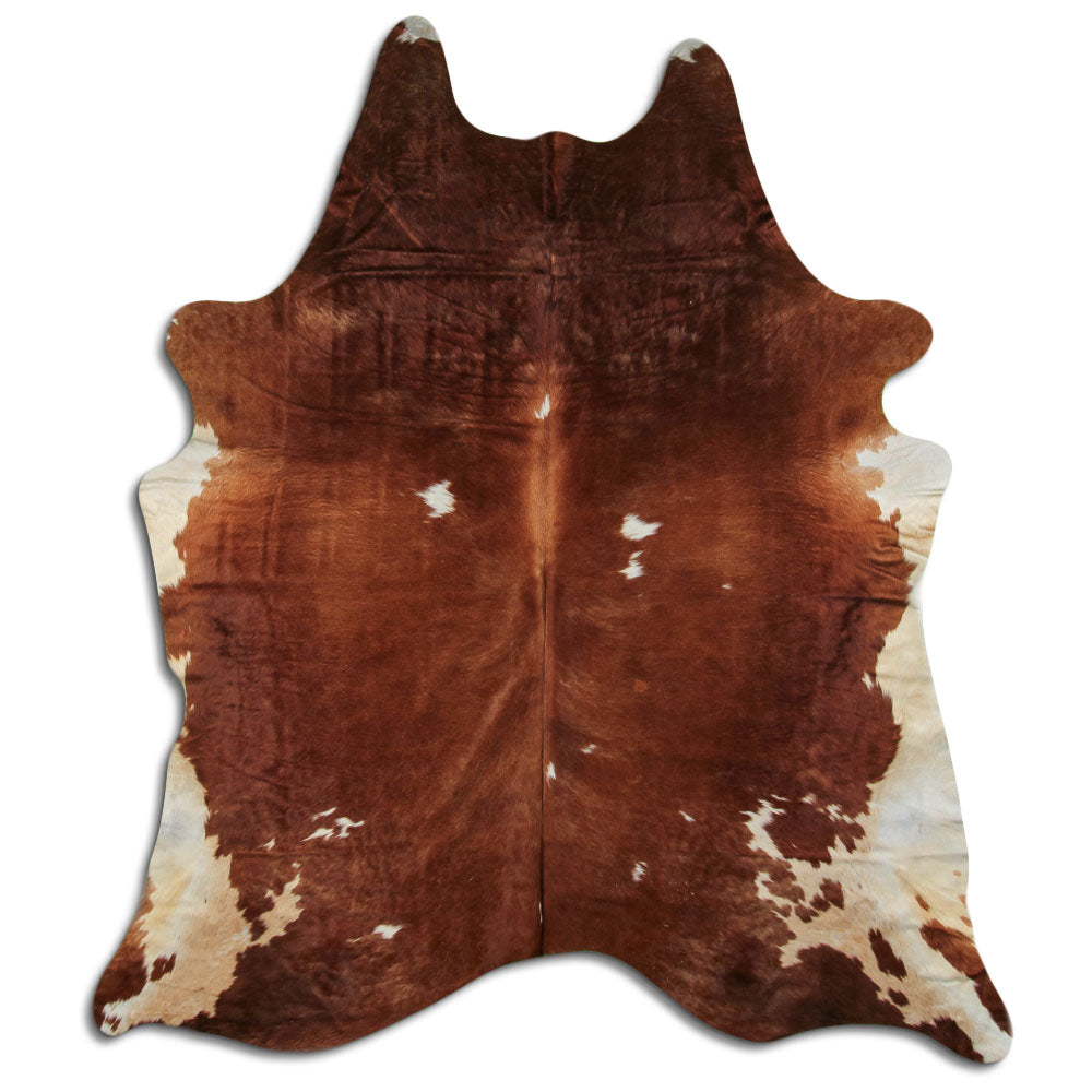 Peau de vache marron et blanche XXL