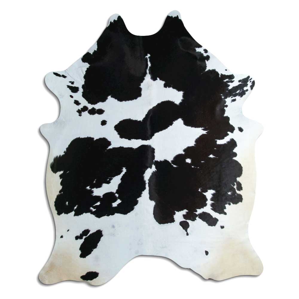 Peau de vache noire et blanche XXL