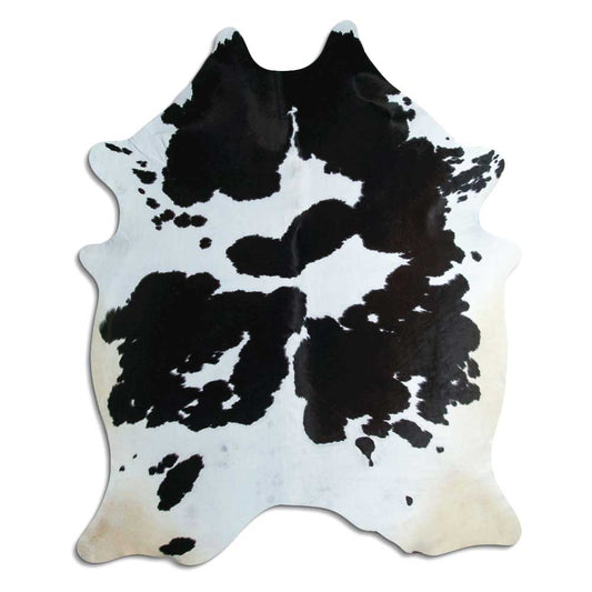 Peau de vache noire et blanche XXL
