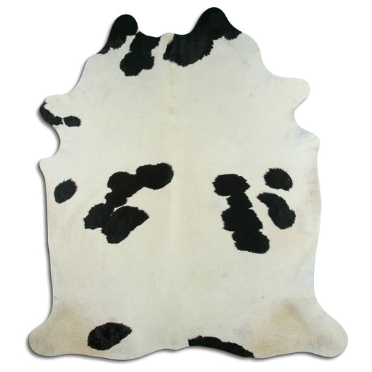 Peau de vache noire et blanche XXL