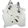 Peau de vache marron et blanche M