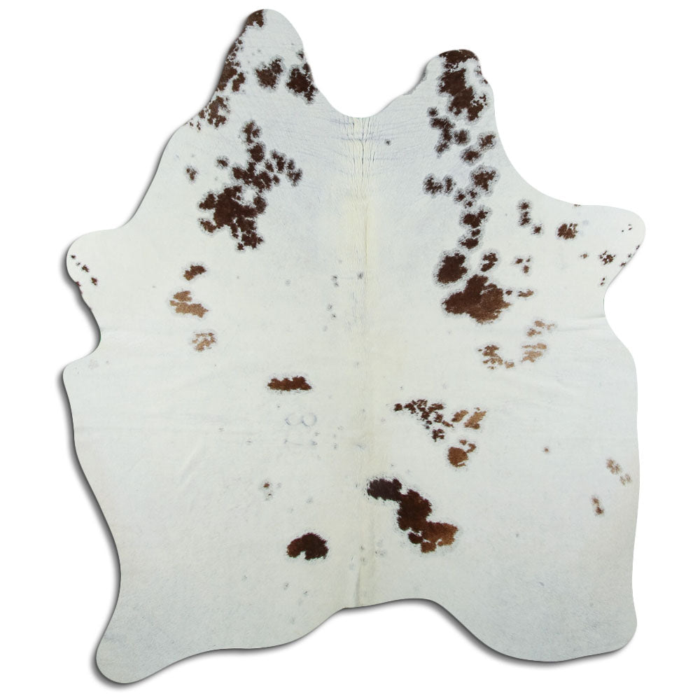Peau de vache marron et blanche M