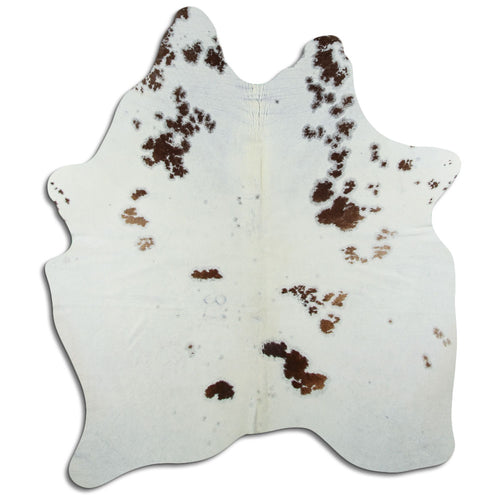 Peau de vache marron et blanche M