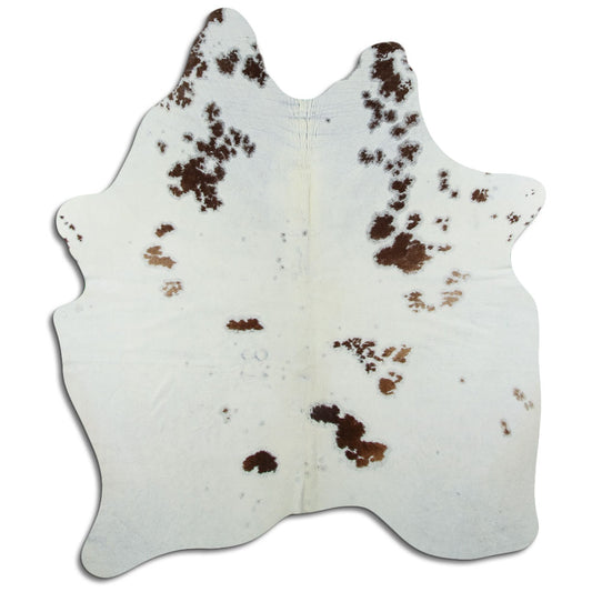 Peau de vache marron et blanche M