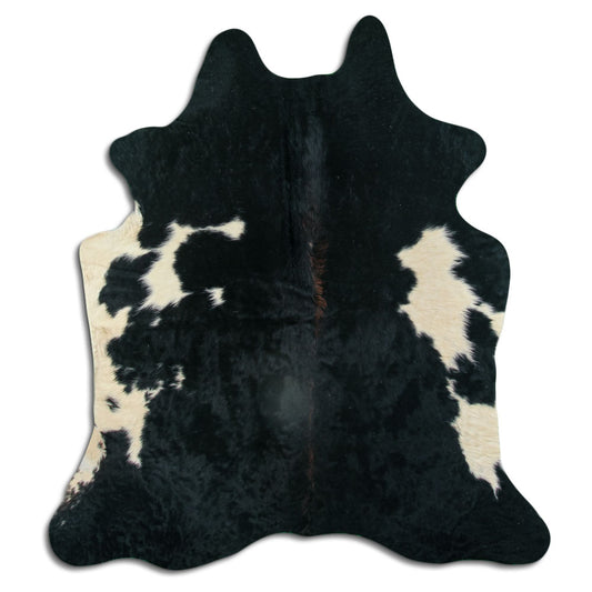 Peau de vache noire et blanche L
