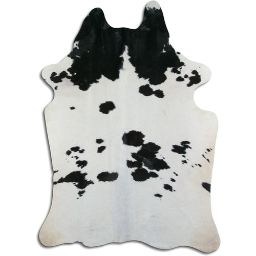 Peau de vache noire et blanche XXL