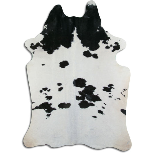 Peau de vache noire et blanche XXL