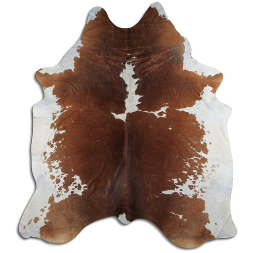 Peau de vache marron et blanche XXXL