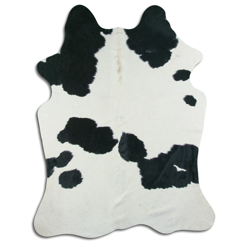 Peau de vache noire et blanche L