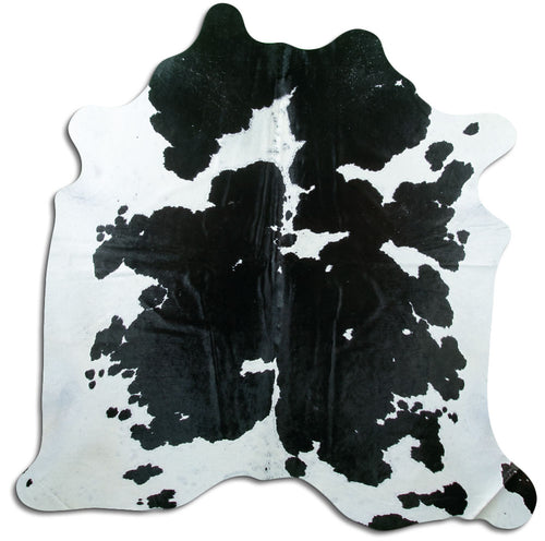 Peau de vache noire et blanche L
