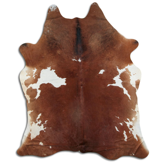 Peau de vache marron et blanche XXL