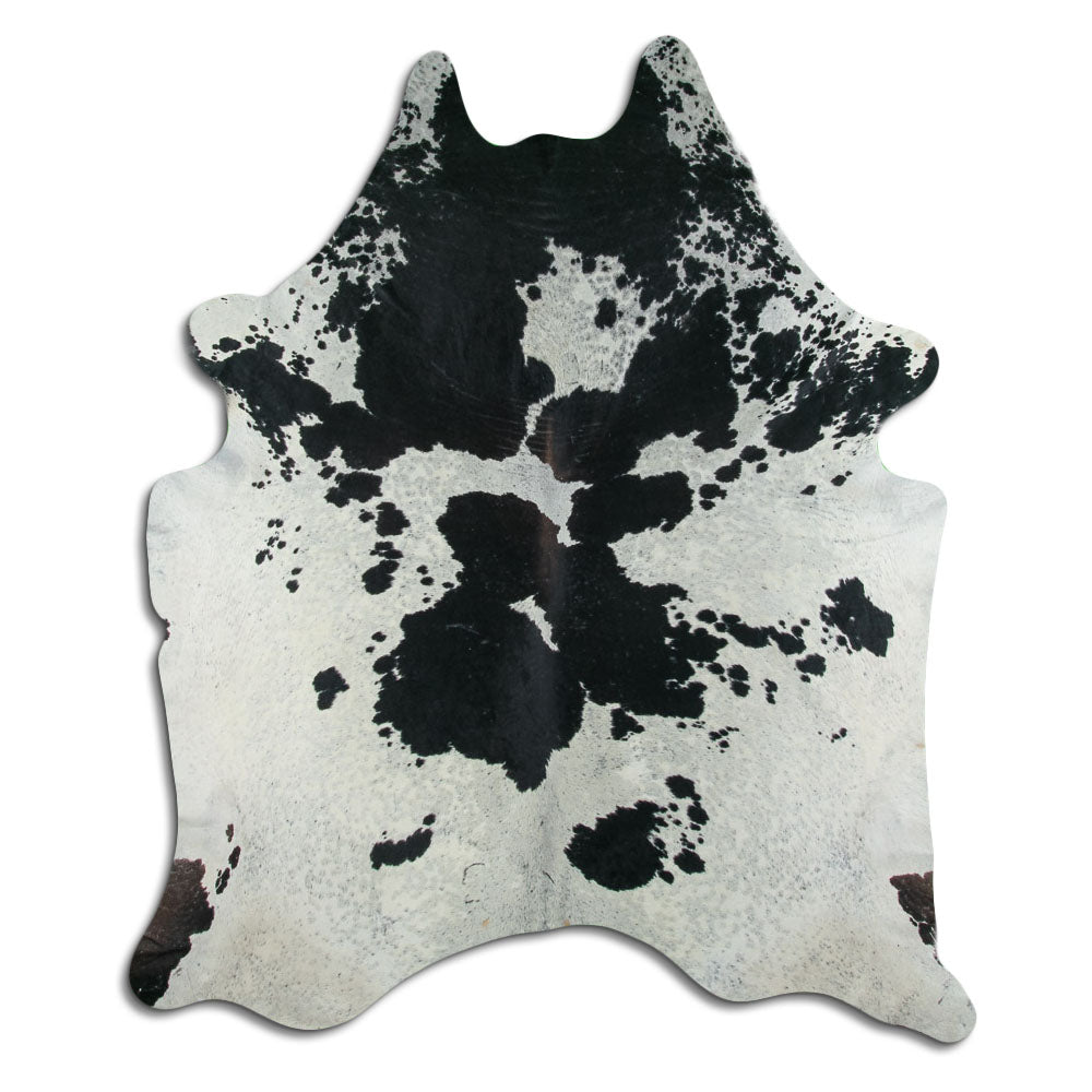 Peau de vache noire et blanche XXL
