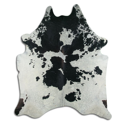 Peau de vache noire et blanche XXL