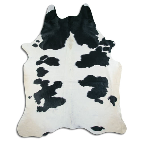 Peau de vache noire et blanche XXL