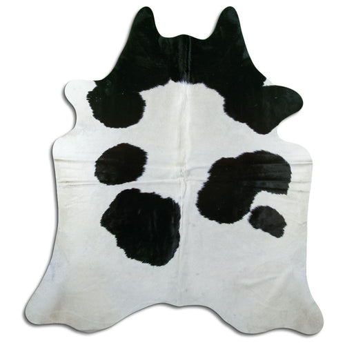 Peau de vache noire et blanche L