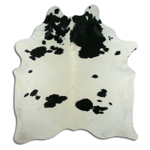 Peau de vache noire et blanche XXL