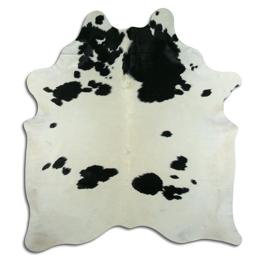 Peau de vache noire et blanche XXL