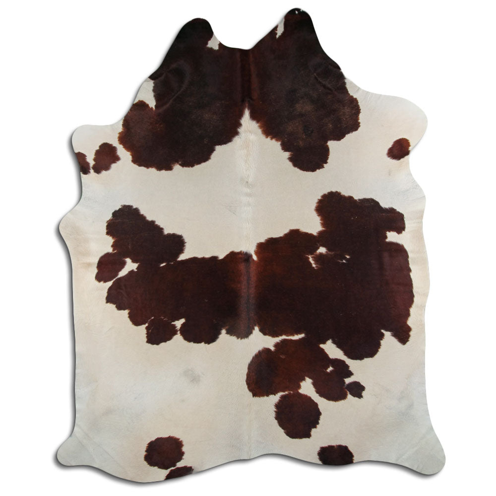 Peau de vache marron et blanche XXXL