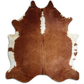 Peau de vache marron et blanche XXXL