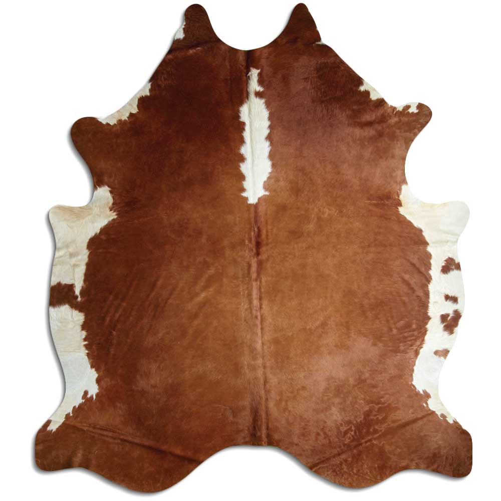 Peau de vache marron et blanche XXXL
