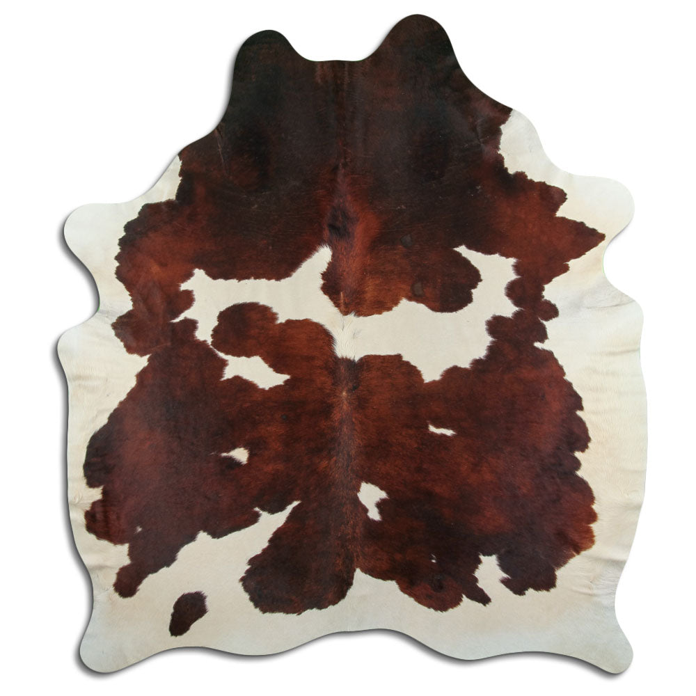 Peau de vache marron et blanche XXL