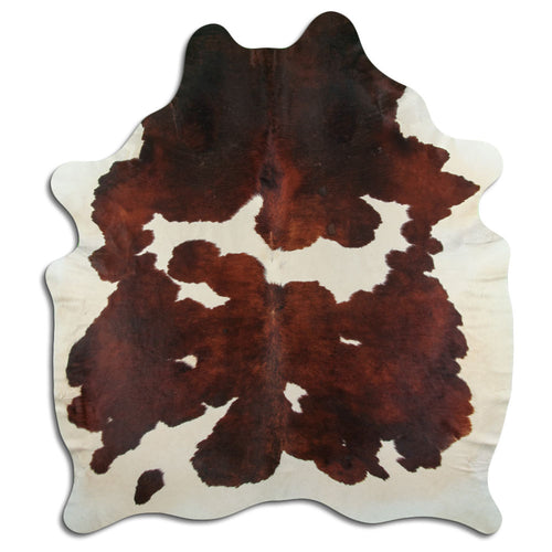 Peau de vache marron et blanche XXL