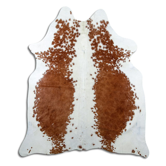 Peau de vache marron et blanche XL