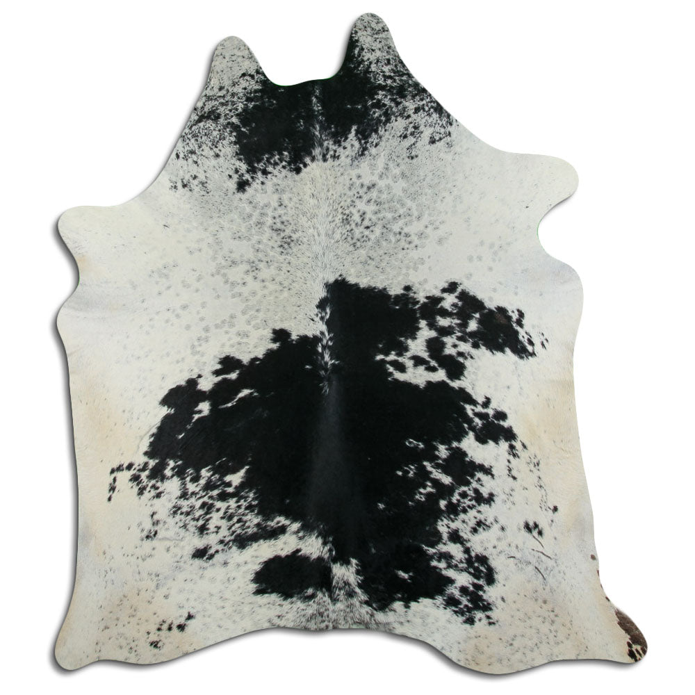 Peau de vache noire et blanche XXL