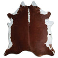 Peau de vache marron et blanche XXL