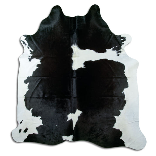 Peau de vache noire et blanche XXL