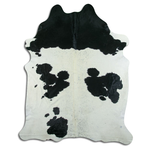 Peau de vache noire et blanche XXL