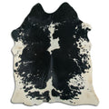 Peau de vache noire et blanche XXL