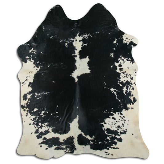 Peau de vache noire et blanche XXL