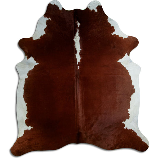 Peau de vache marron et blanche XXL