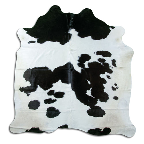 Peau de vache noire et blanche L