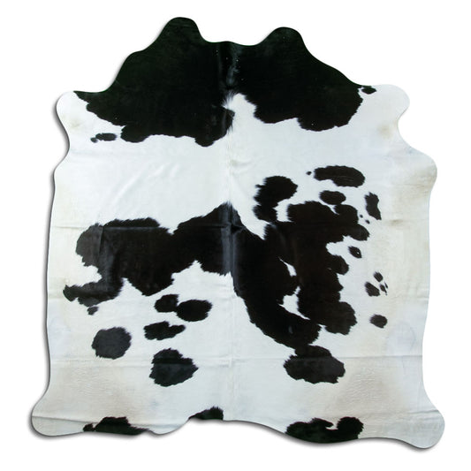 Peau de vache noire et blanche L