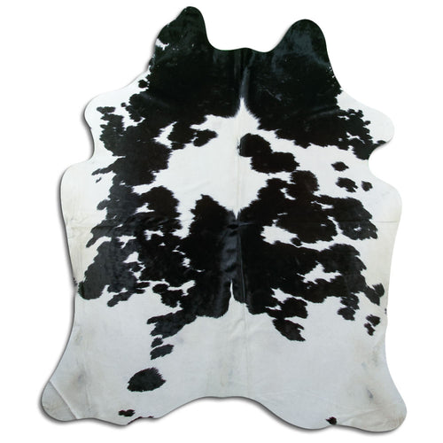Peau de vache noire et blanche XXL