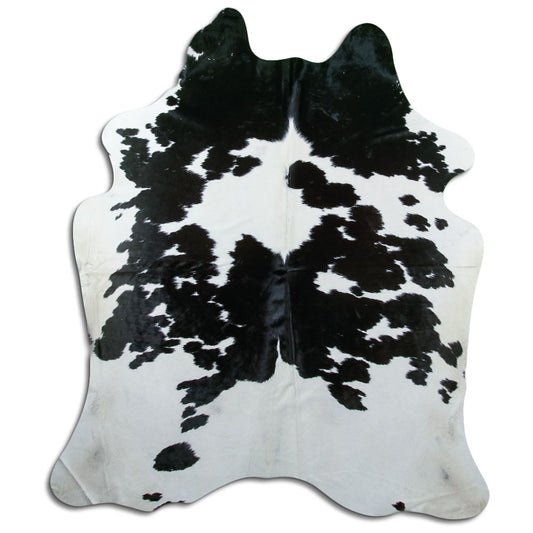 Peau de vache noire et blanche XXL