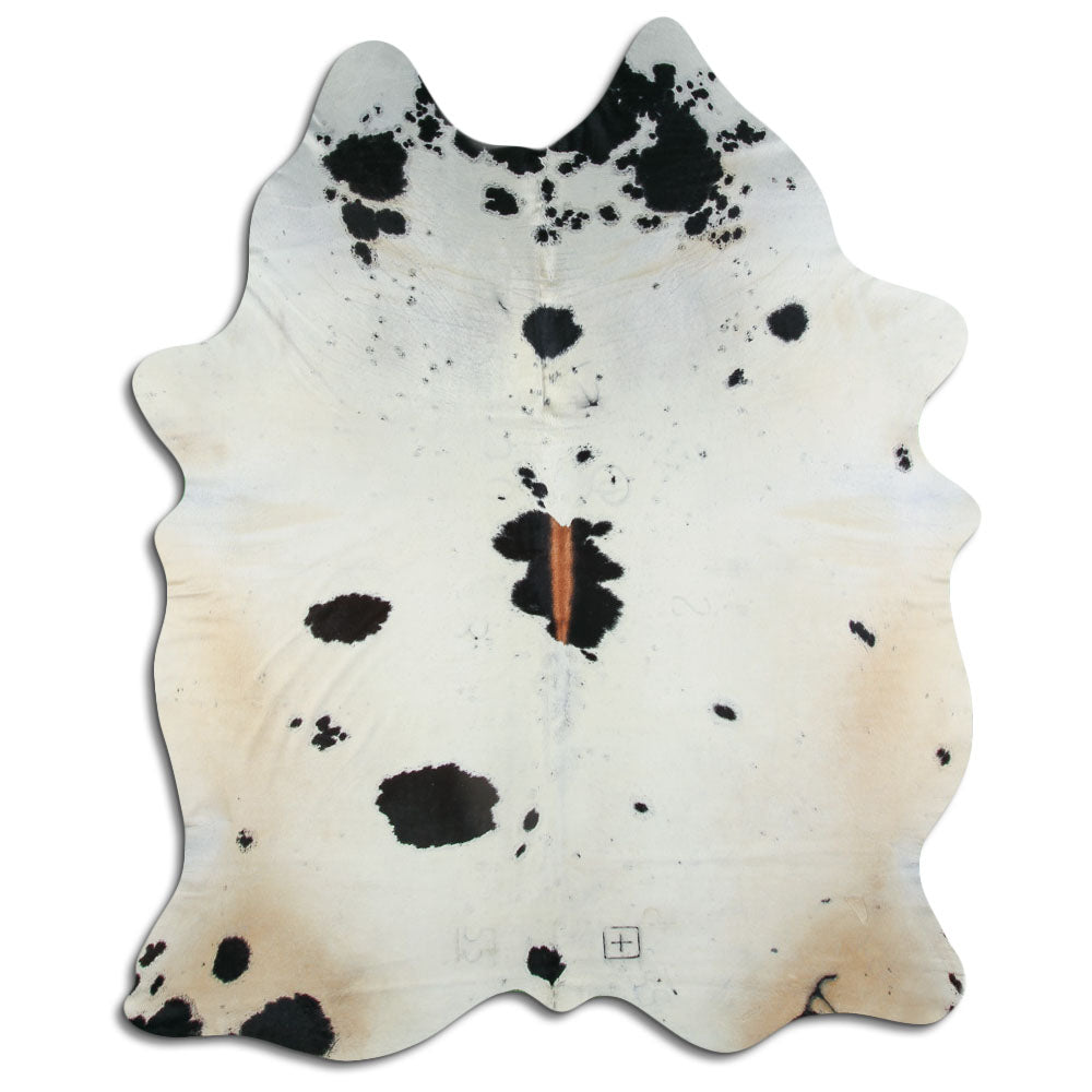 Peau de vache noire et blanche XXL