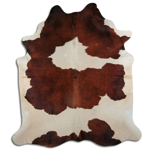 Peau de vache marron et blanche XXL