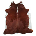Peau de vache marron et blanche XL