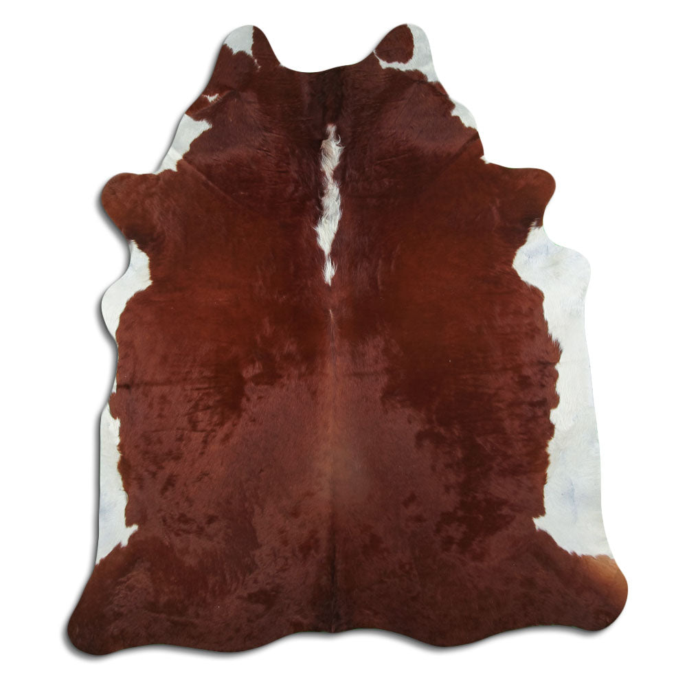 Peau de vache marron et blanche XL