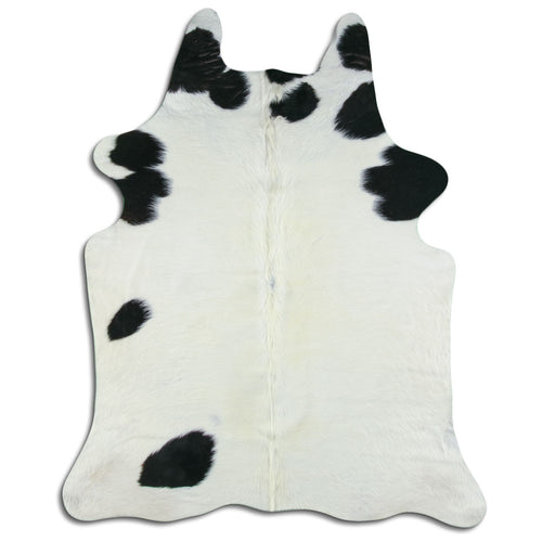 Peau de vache noire et blanche L