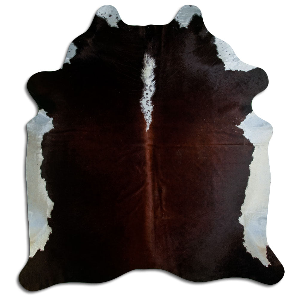 Peau de vache marron et blanche XXL