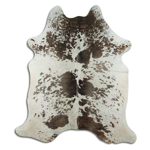 Peau de vache marron et blanche XL