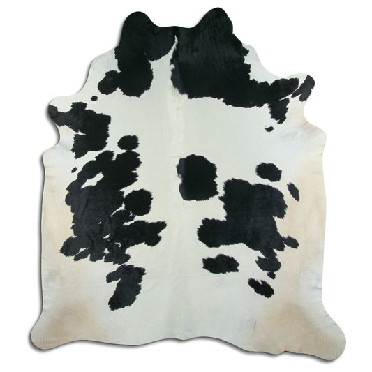 Peau de vache noire et blanche XXL